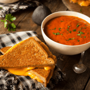 grilled cheese sandwich and tomato soup