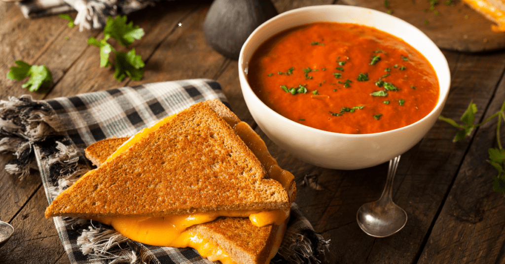 Tomato Soup and Grilled Cheese Sandwiches