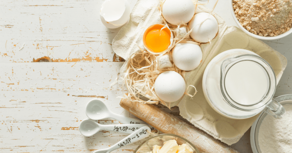 baking ingredients on a kitchen counter