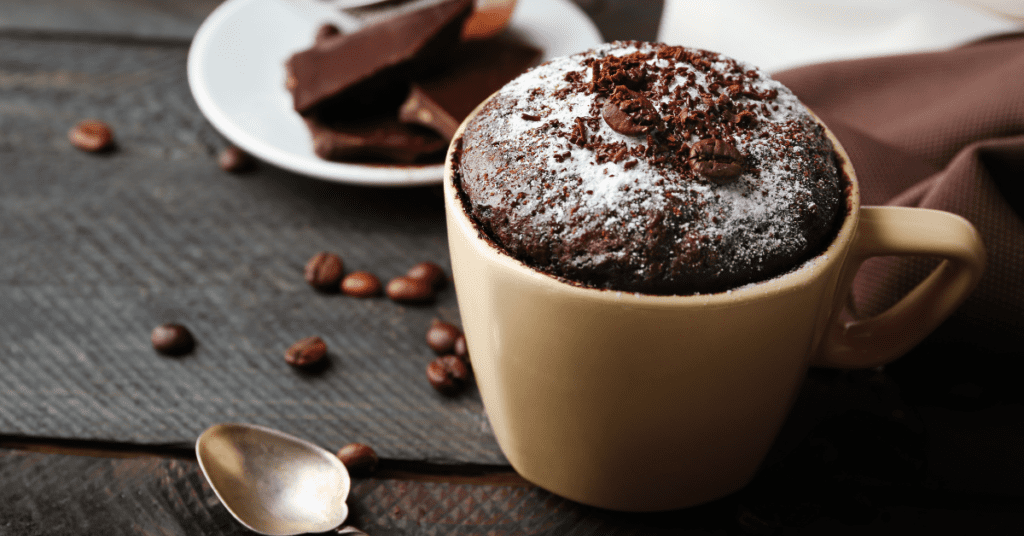 Cake baked in a coffee mug