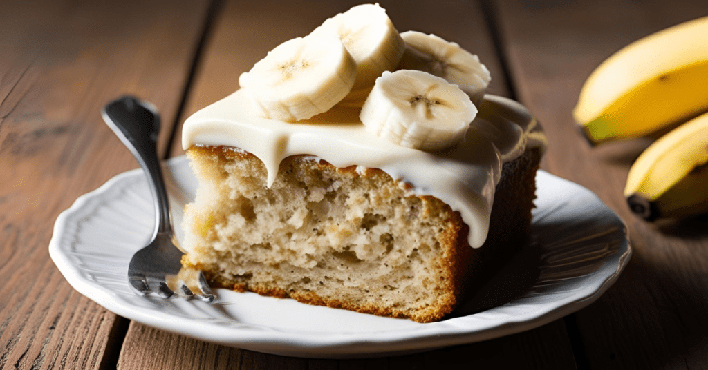 slice of banana cake